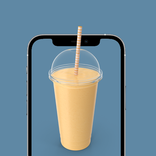 Iphone with a smoothie